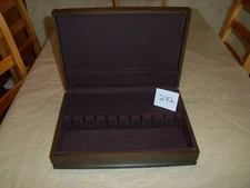 STERLING SILVER PLATE STAINLESS SILVERWARE FLATWARE STORAGE BOX CHEST CASE 242