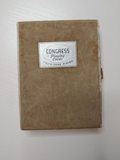 Congress Playing Cards Cel-U-Tone Finish Double Deck In Box Vintage. sealed