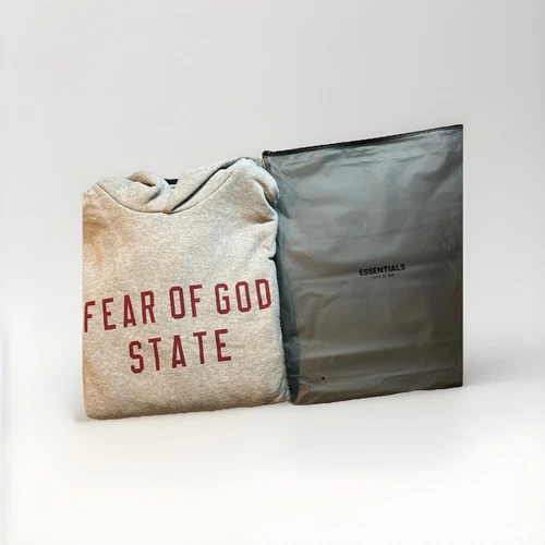 FEAR OF GOD Felpa con cappuccio nuova FW24 PAURA di Dio Essentials State Fleece ' TAGLIA M