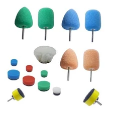 16PCS Mini Buffing Polishing Pads Kit Sponge Detail Polisher Pads for Yellow