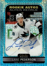 2021-22 O-Pee-Chee Platinum Blue Traxx Autograph Lane Pederson Rookie Auto