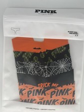 Victoria Secret PINK Halloween No show Thong Panties Women's 5 Pairs NWT Small