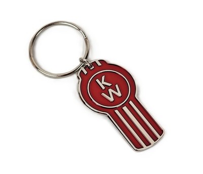 Kenworth Metal Keychain Red Enamel Key Chain Semi Truck