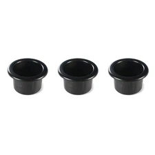 3x Black Plastic Cup Holders Fit For Boat RV Car Truck Inserts Universal Size