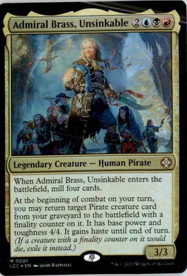 #ad Admiral Brass Unsinkable Commander: The Lost Caverns of Ixalan LCC Foil NM $2.09