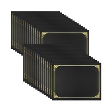 SUNEE Certificate Holders Black, 30 Packs , Diploma Covers Gold Foil Border, ...