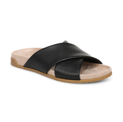 VIONIC Etna Slide Sandal - Black Leather NEW