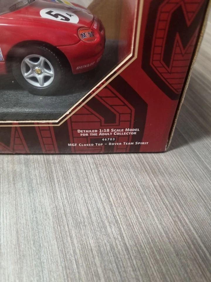Corgi 46703 1/18 Scale MGF Closed Top Rover Team Spirit Ltd Edition No. 0001 NEW - Image 2 of 4