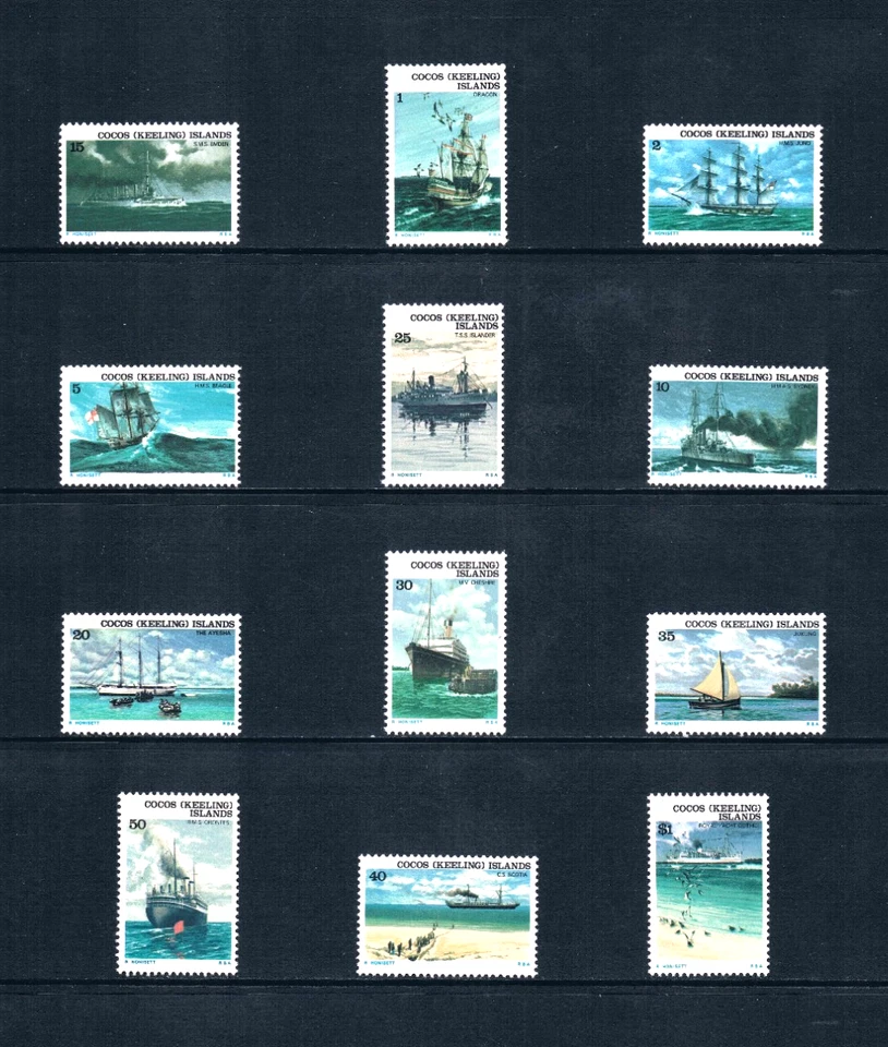 Valor Scott de $6,15 - 1976 COCOS ISL envíos definitivos Indian Oc. CV MNH NH UMM Foto 3 de 4