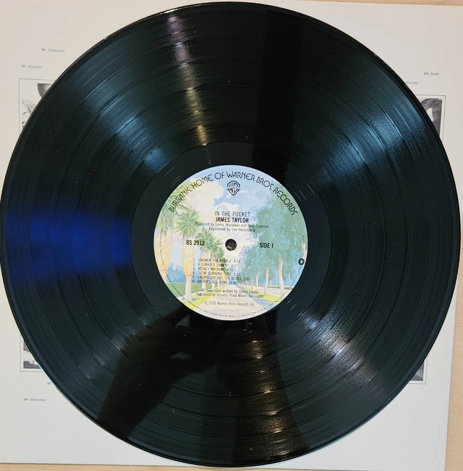James Taylor, In the Pocket, Vinyl LP, Warner Brothers BS-2912, 1976. Foto 3 de 4