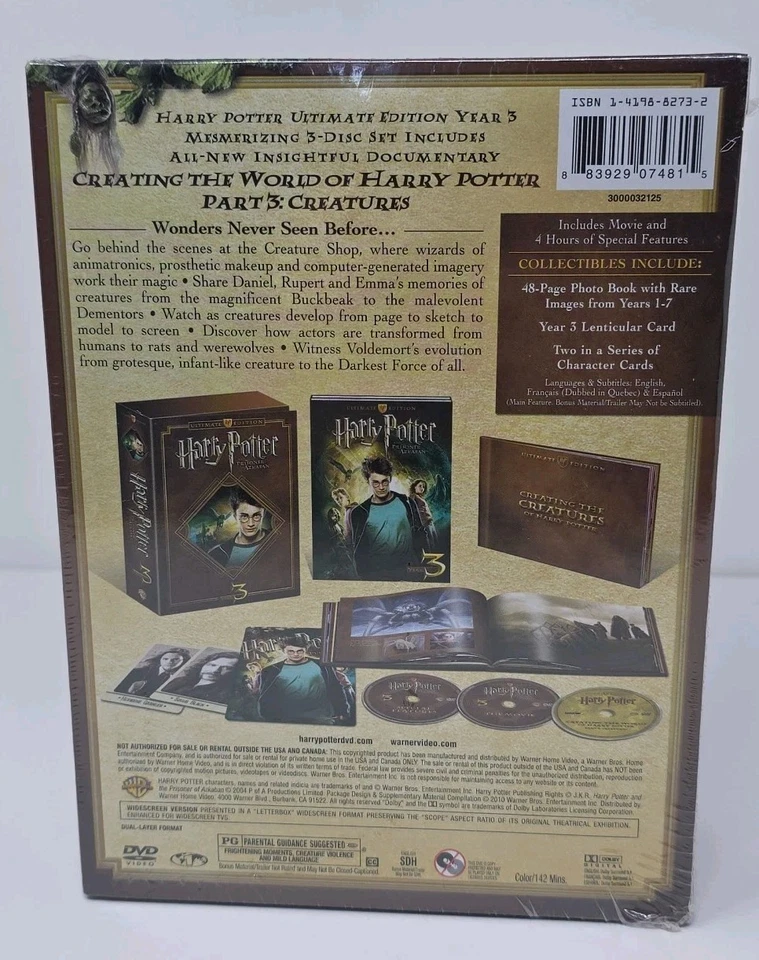 Harry Potter and the Prisoner of Azkaban Year 3 - Ultimate Edition DVD - NEW - Image 3 of 4