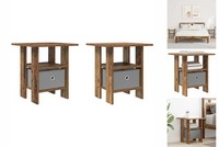 Nachttisch 2Er Set Nachtschrank Altholz 41X40X45 Cm Holzwerkstoff