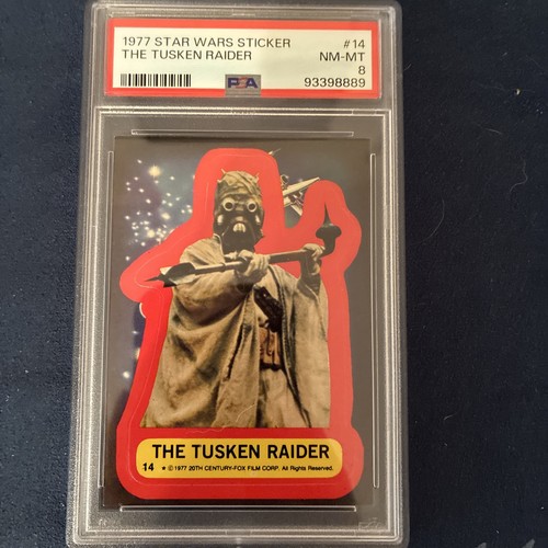 1977 Topps Star Wars Stickers #14 The Tusken Raider — PSA 8