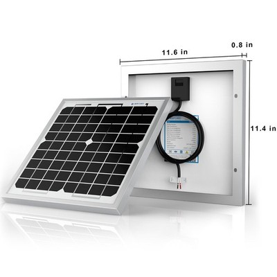  10 Watt 12V High Efficiency Mono Solar Panel for Caravan, Camping, Boating
