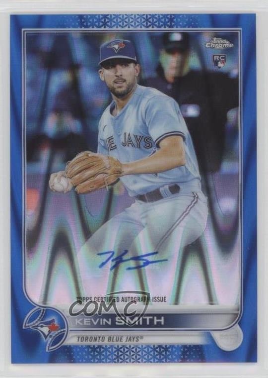 2022 Topps Chrome Rookie Blue RayWave Refractor 20/150 Kevin Smith Auto RC 0f5t