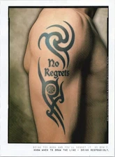 Captain Morgan 2006 No Regrets Tattoo Print Ad Vintage Alcohol Poster