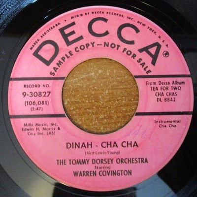 Tommy Dorsey And His - Dinah / I Still Get Jealous - Used Vin - Promo - G8100z