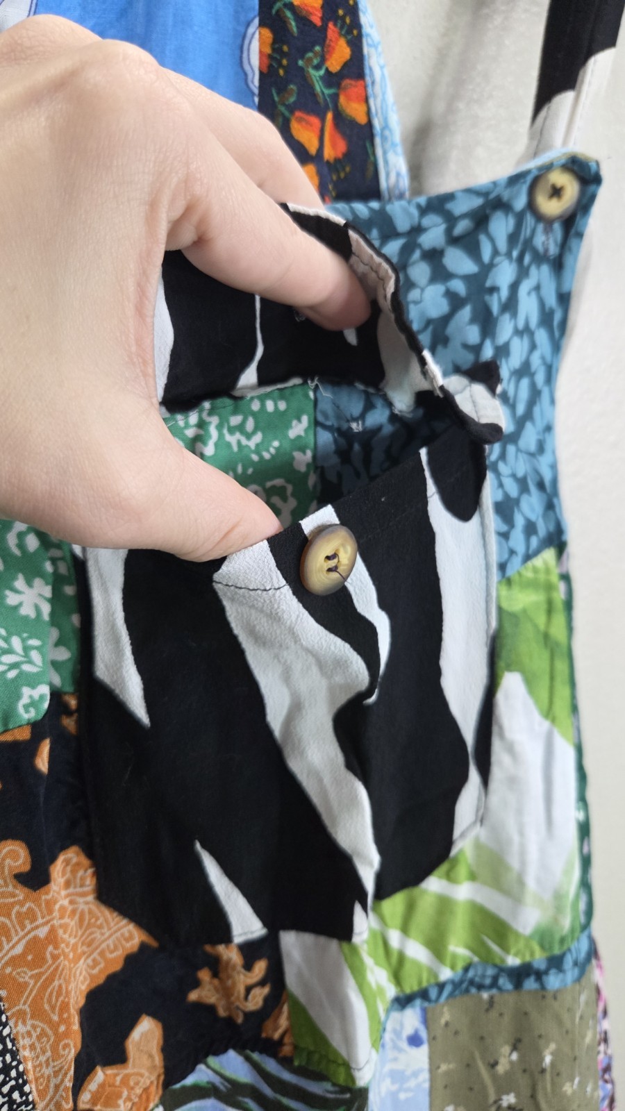 Handmade Patchwork Jumpsuit Boho Overalls Wide Le… - image 7