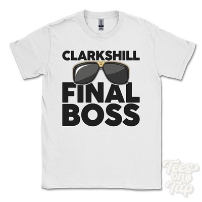 CLARKSHILL FINAL BOSS T-SHIRT lustiges Weihnachtsgeschenk Bridge of Earn Perthshire
