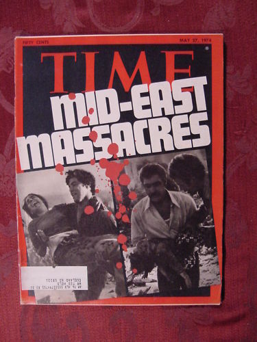 TIME magazine May 27 1974 5/27/74 MIDEAST MASSACRES - Afbeelding 1 van 1