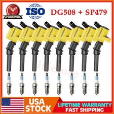 8x Ignition Coil DG508 and 8x Iridium Spark Plug SP479 for Ford F-150 4.6L 5.4L