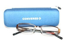 NEW CONVERSE LET ME TRY GUNMETAL EYEGLASSES YOUTH KIDS RX FRAMES 47-17-130 CASE