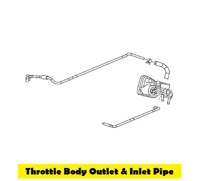 THROTTLE BODY INLET + OUTLET PIPE HOSE For 11-18 CHEVY CRUZE SONIC Astra 1.8L - Image 2 of 4