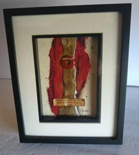 Painting By D Griton In 3-D Frame Signed Inspirational Quote Getting Rid Worries