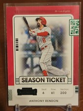 2021 Panini Contenders Baseball Anthony Rendon Season Ticket Green Foil Parallel