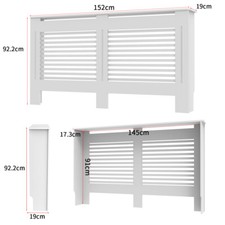 Radiator Cover 92/100cm Tall Cabinet MDF Wood Painted Grill Shelf Home Furniture