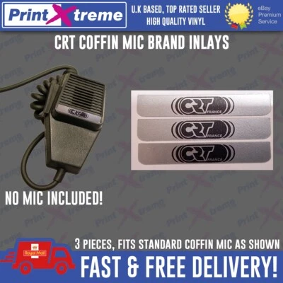 PRINTXTREME LTD - CB FACEPLATE DECALS CRT cb radio COFFIN MIC INLAY STICKER Decal self adhesive NO MIC INCLUDED!