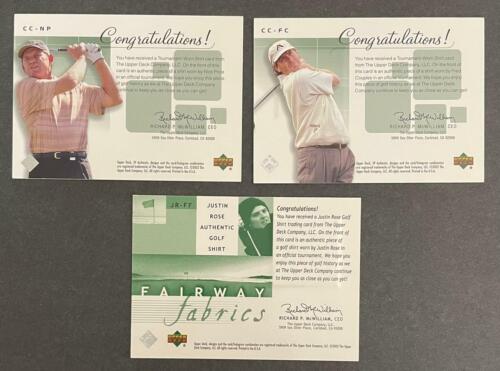 JUSTIN ROSE 2002 Fairway Fabric Shirt & Nick Price + Fred Couples Course Classic - Picture 2 of 2