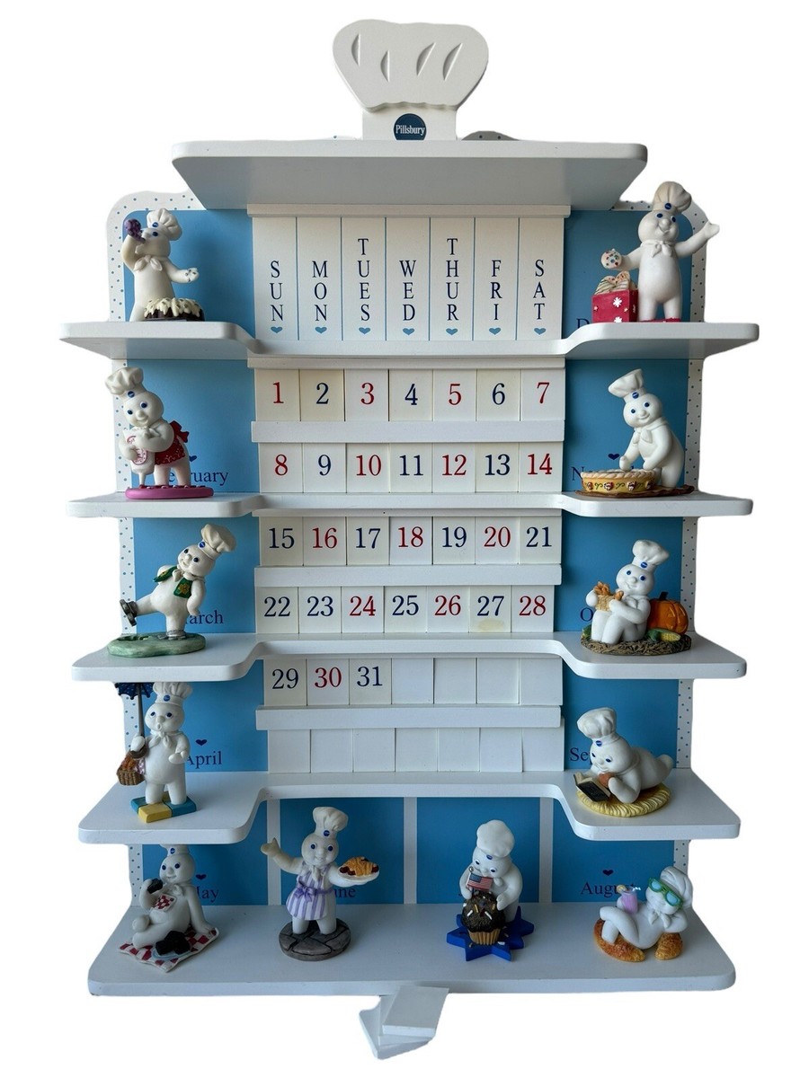 Pillsbury Doughboy Calendar Danbury Mint Complete All Figurines