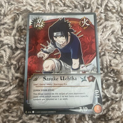 Sasuke Uchiha- Open Your Eyes - Diamond Foil 026 - RARE 2002