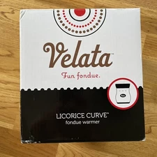 VELATA Licorice CURVE FONDUE WARMER NEW NIB