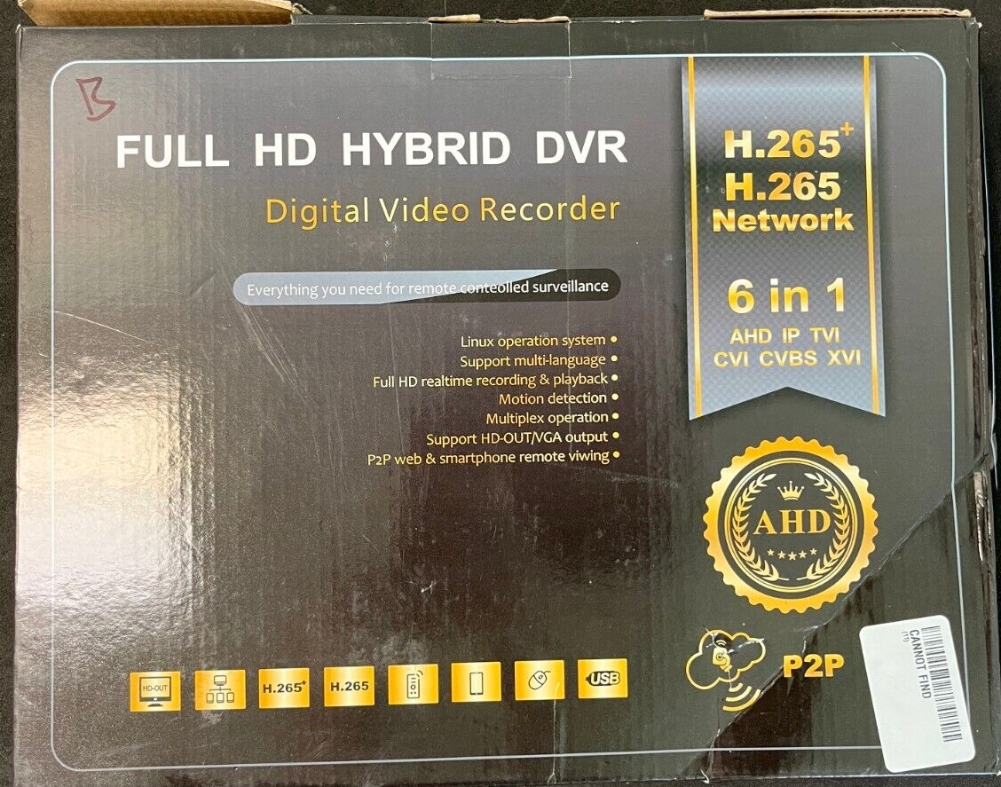 JOOAN Security DVR 8CH 1080P H.265+ Security Video Recorder 8 Channel