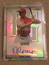 DREW ROMO 2019 Leaf Perfect Game Metal Silver Prismatic Autograph #1/1 ROCKIES