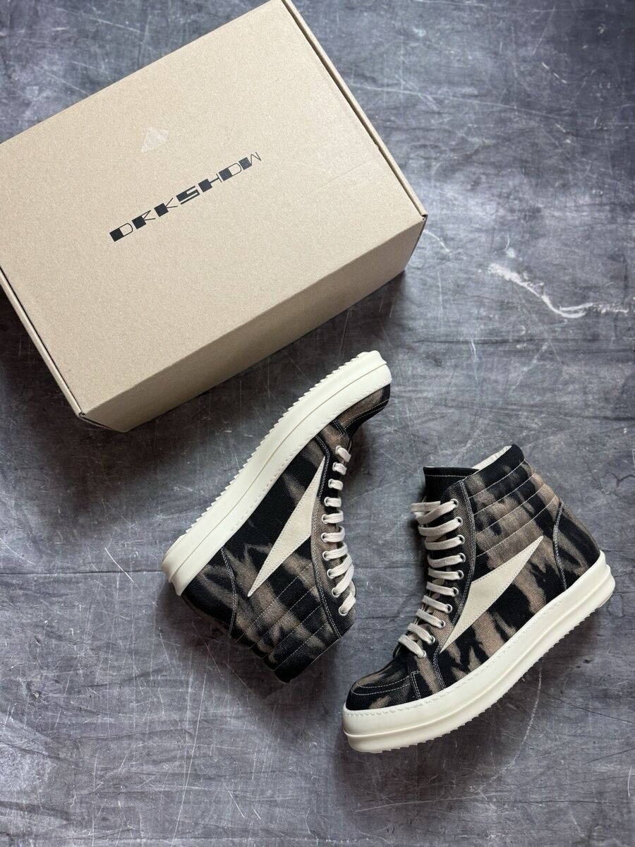 Rick Owens Drkshdw Vintage High Sneaks In Black/Terra - Size Rick Owens Drkshdw Vintage High Sneaks In Black/Terra - Size