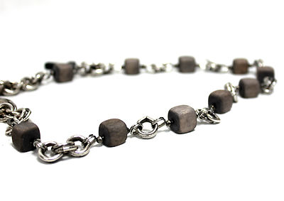 D'AMICO trouser key chain with wooden details MADE IN ITALY