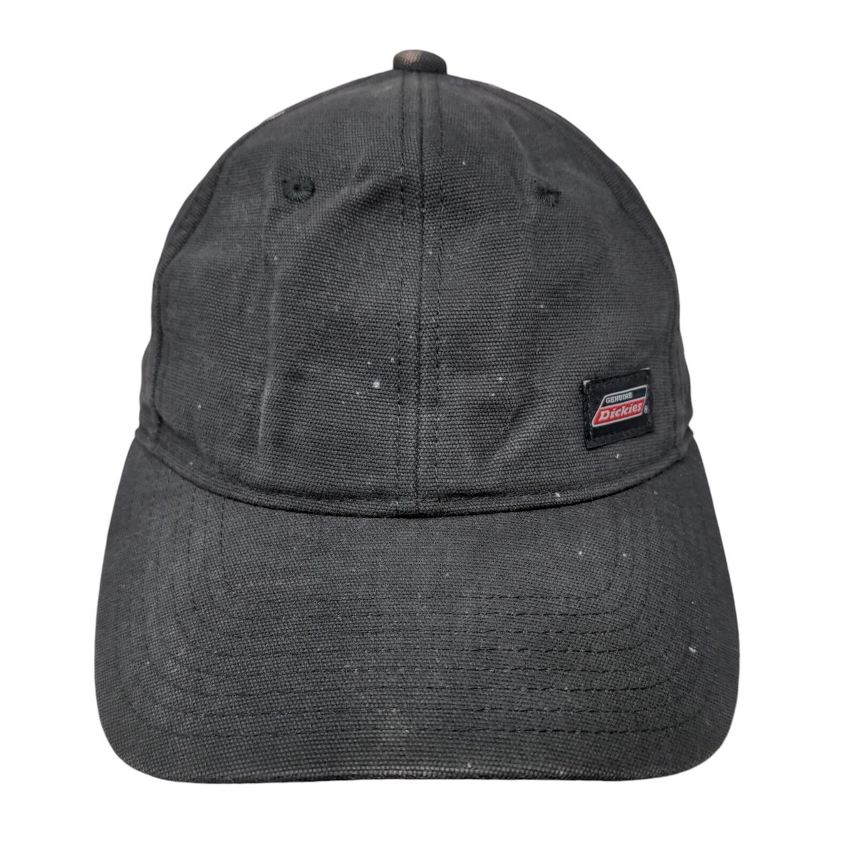Genuine Dickies Snapback Hat Black One Size Adjustable Solid 6 Panel