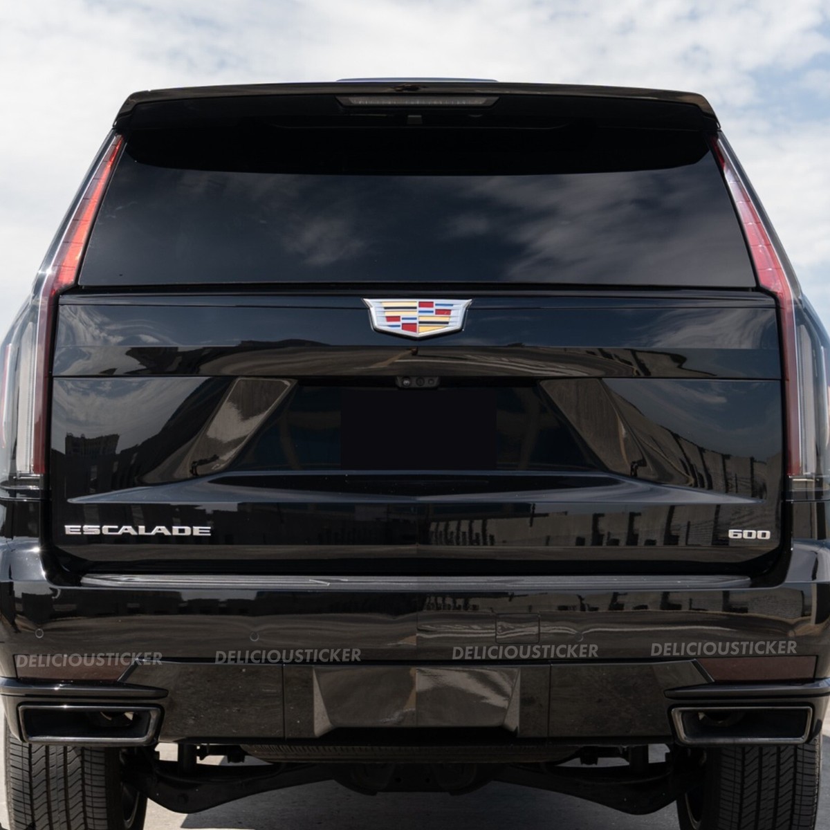 Blackout Smoked Vinyl Overlay For Rear Bumper Reflectors - Fits 2021-2024 Cadillac Escalade - View #3