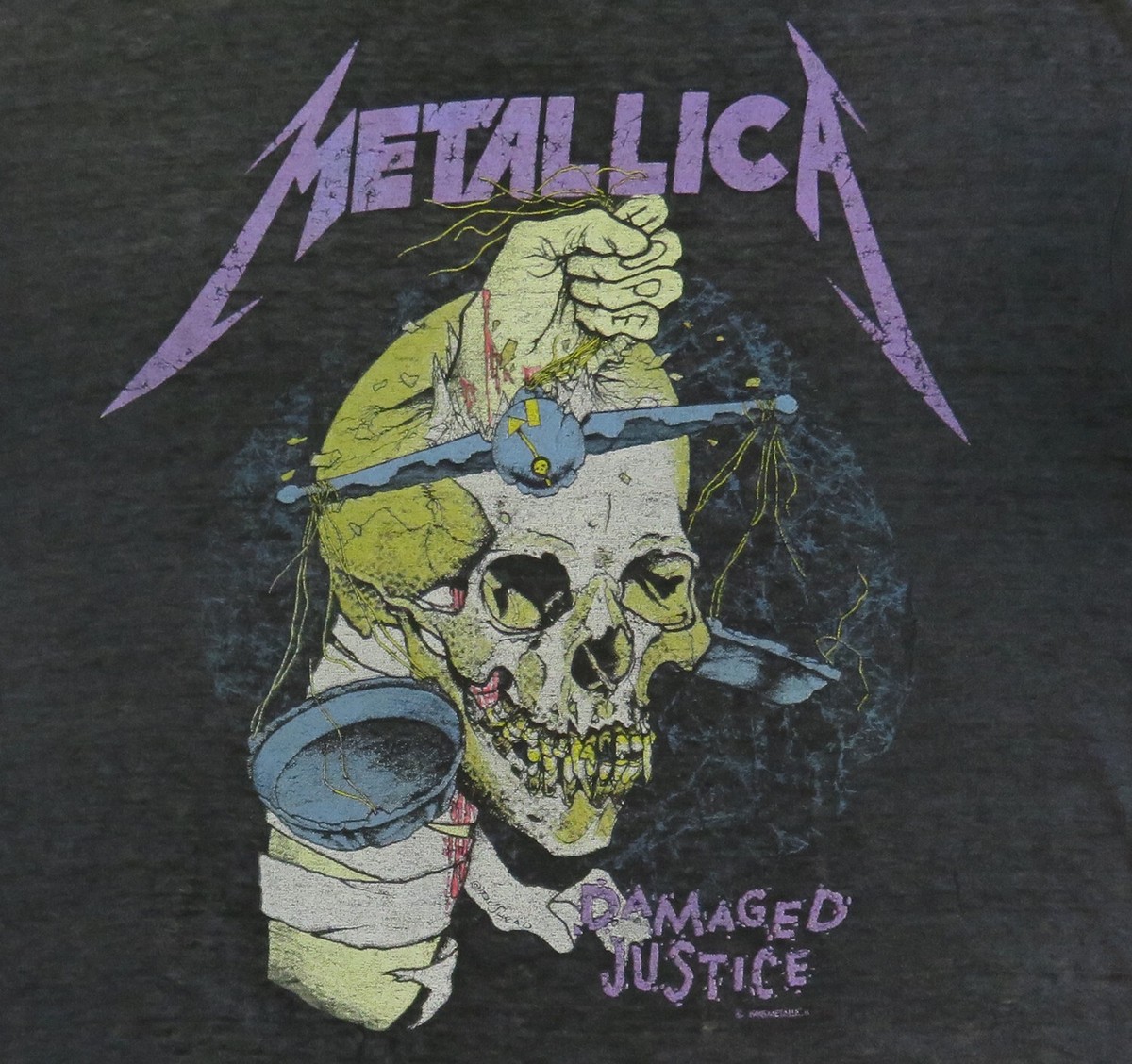 Metallica Vintage T Shirt 1980's Damaged Justice 1988 Tour