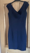 Next Navy Blue Bandage/Body con Dress Size M Womens 🌺