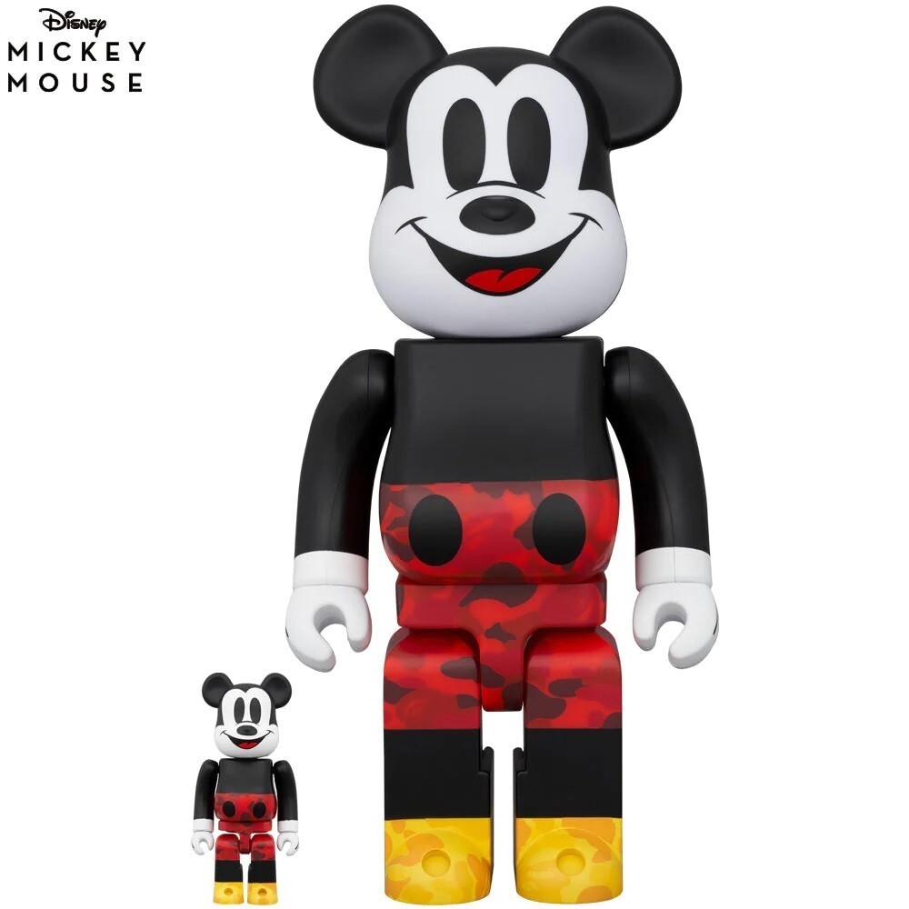 BE@RBRICK BAPE MICKEY MOUSE COLOR Ver. 100? & 400? Set BE@RBRICK BAPE MICKEY MOUSE COLOR Ver. 100? & 400? Set