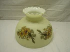 Vintage Hand Painted Floral Milk Glass Fluid Lamp Shade Rayo Light Lantern 10" B
