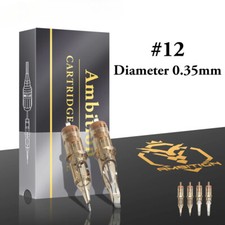 20Pcs Tattoo Cartridge Needles 12 0.35mm Round Liner for Cartridge Tattoo Grips