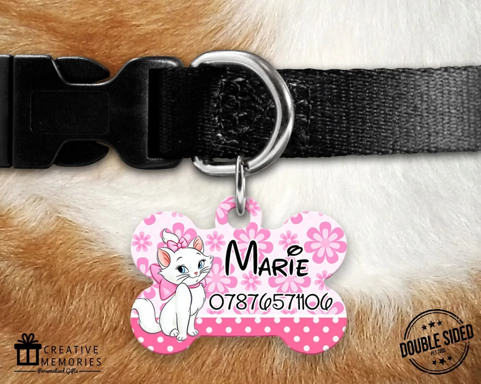 CREATIVE MEMORIES UK Personalised Pet ID Tag - ID Tag - Dog Tag - Dog Tags - The Aristocats - Marie