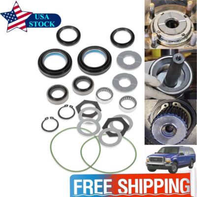 Outer Axle Bearing Seal & Tube Seal & Snap Ring Thrust Washer Kit For 98-04 Ford