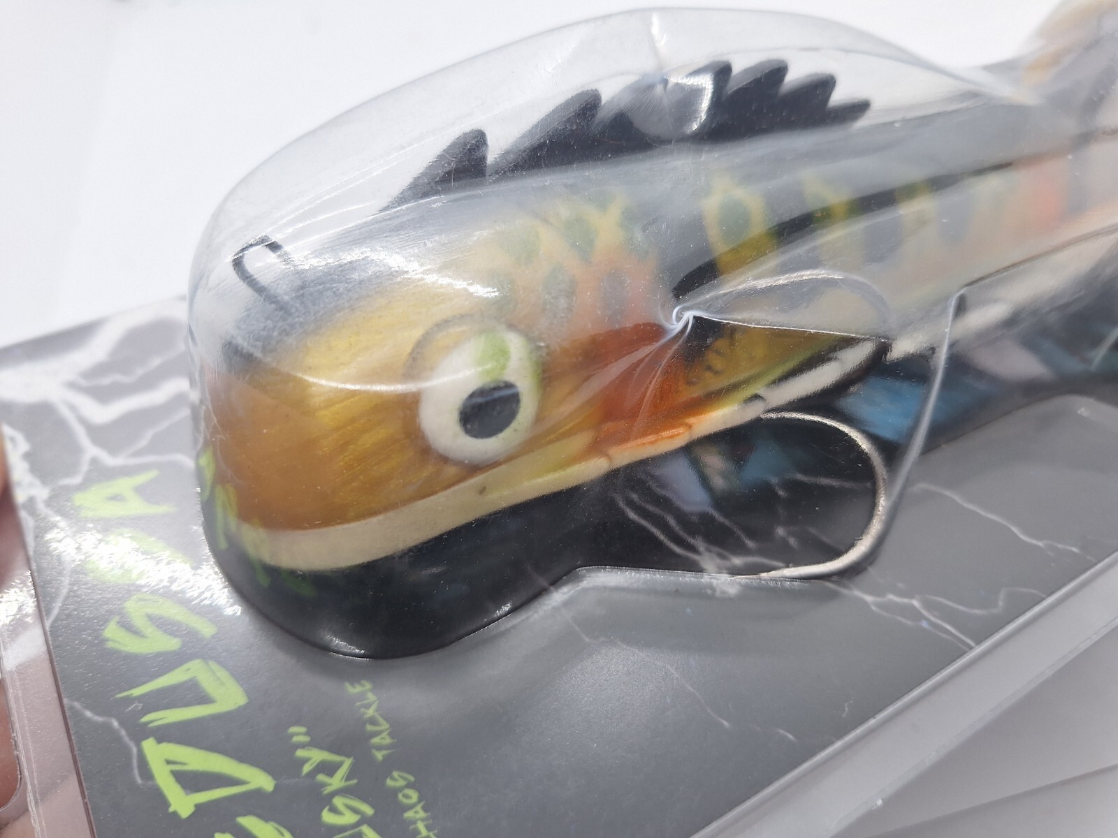 14.5" Chaos Tackle Husky Medussa Olive Perch Orange Cheek Jerkbait Musky Lure - Image 3