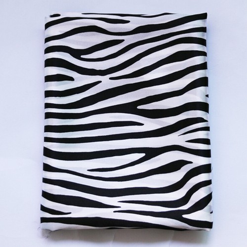 1 meter X 1.48 meter Soft Satin Fabric Zebra Striped Charmeuse Lining Geometric - Picture 11 of 12